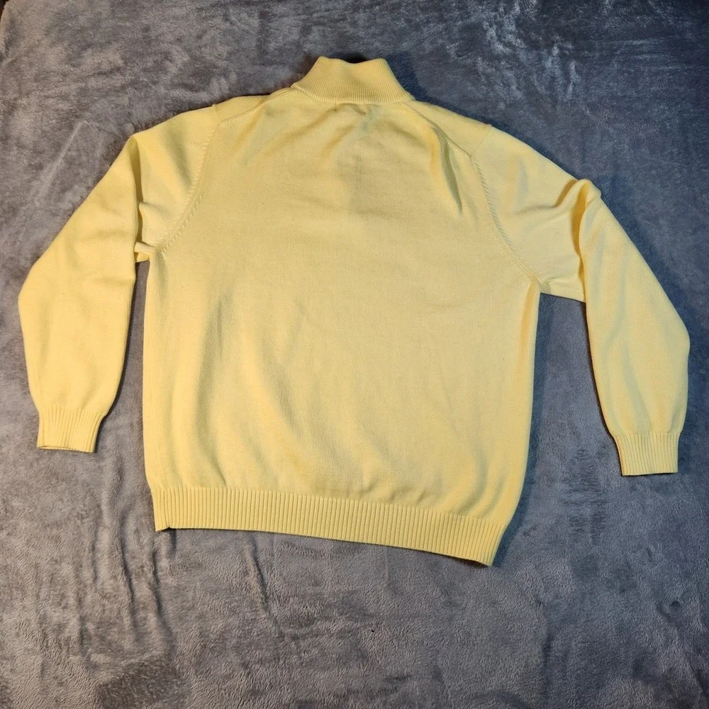 Brooks‎ Brothers Sweater Mens XL Yellow Pima Cotton Vintage Hong Kong Vintage